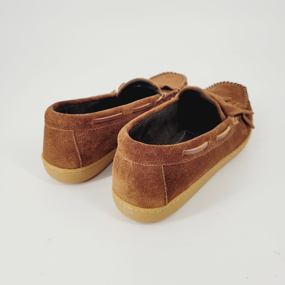 Jcrew Kiltie Suede Slippers Brown VIBRAM Soles *Excellent Condition* - Picture 5 of 8